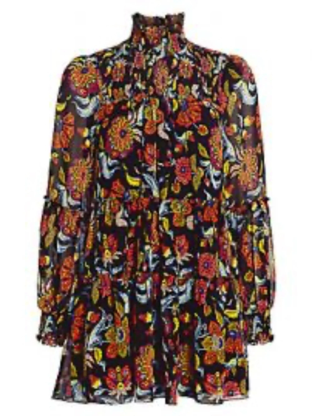 Cinq a Sept Rika Floral Long Sleeve Minidress - size 0 - Picture 2 of 7